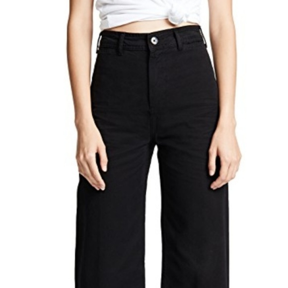 Free People Patti Wide Leg Cropped Jean/Pant - Picture 4 of 4